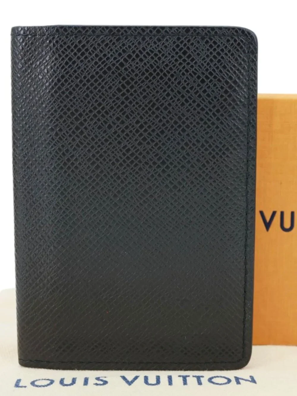 Louis Vuitton  Taiga Leather Bifold Wallet Black
